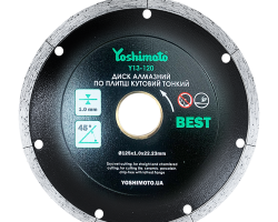 Диск алмазний по плитці кутовий тонкий Yoshimoto