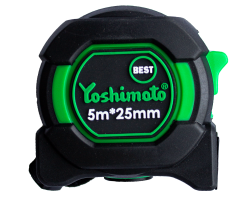 Рулетка Yoshimoto "Best" 5м*25мм, нейлонове покриття, двостороння