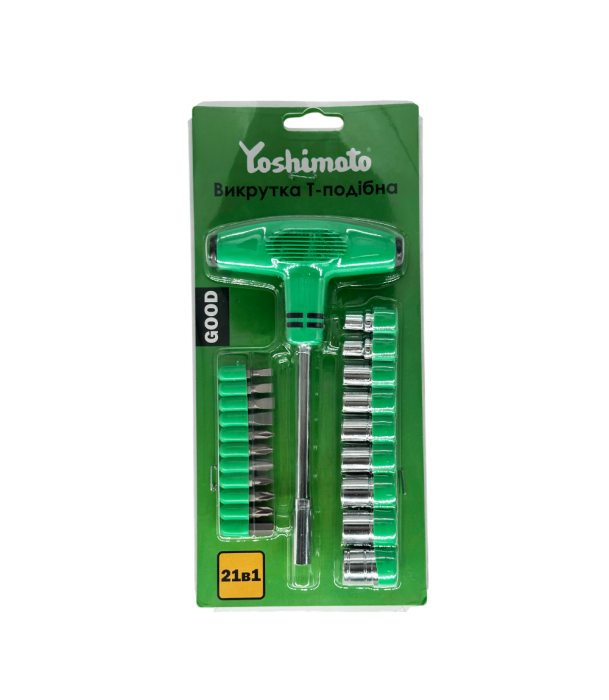 Викрутка Т-подібна зі змінними насадками Yoshimoto
