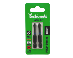 Біта ударна торсіонна магнітна Yoshimoto, PH2x50мм, S2, 2шт