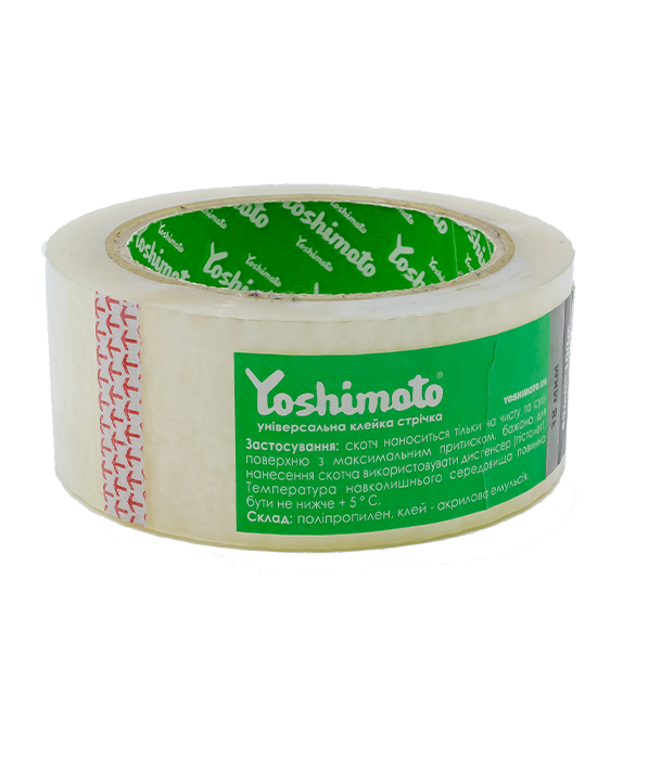 Стрічка поліпропіленова з липким шаром Yoshimoto Скотч 